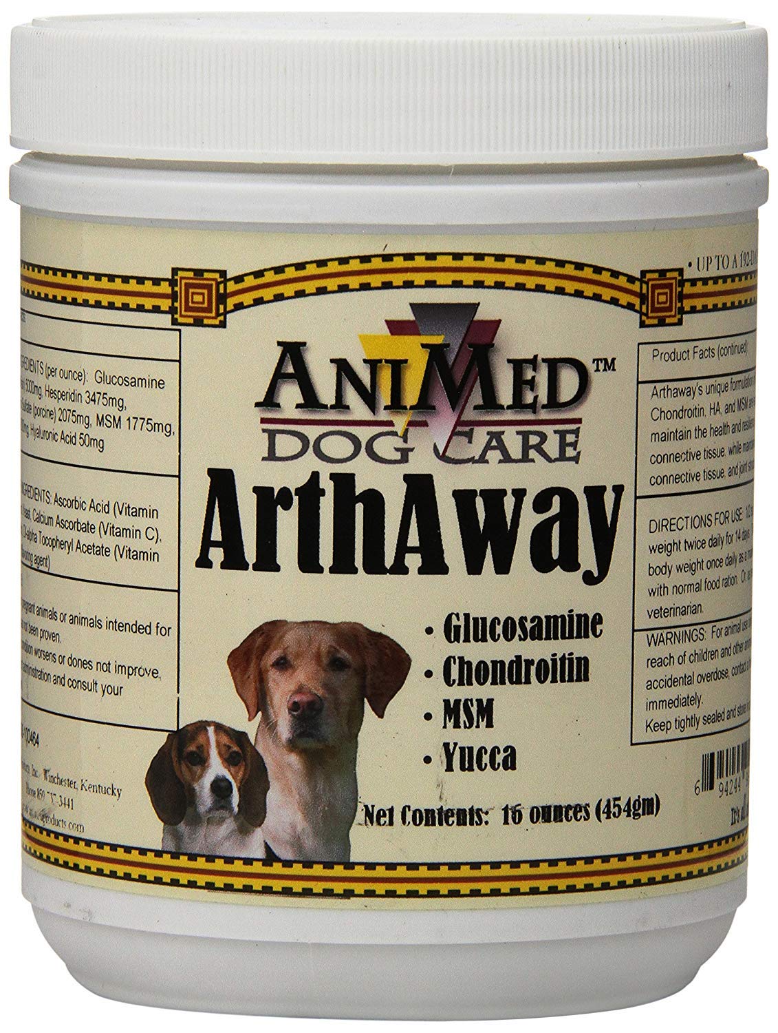 AniMed Arthaway Powder Joint Tissue Supplement for Dogs, 16-Ounce