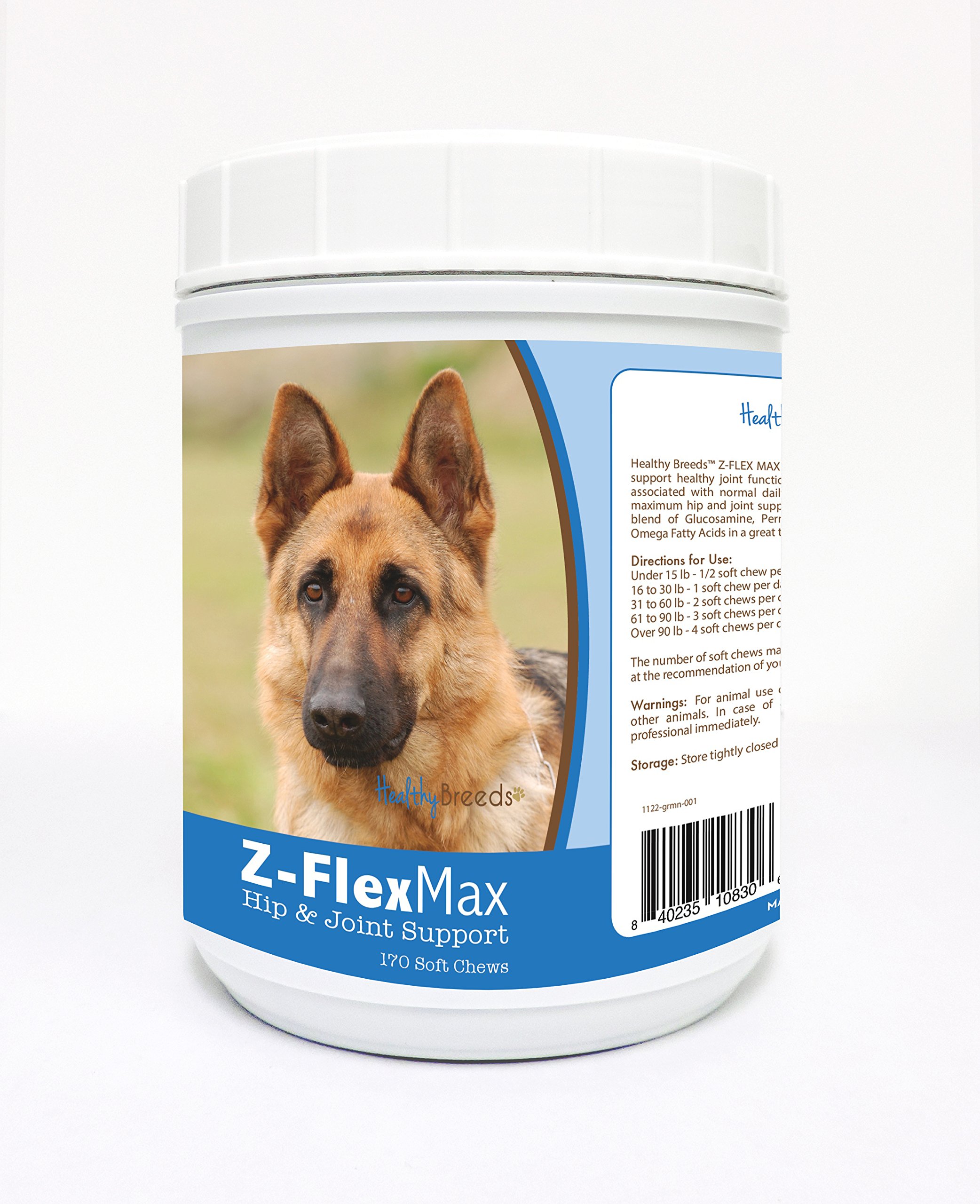 Healthy Breeds German Shepherd Z-Flex Max Hip and Joint Soft Chews 170 Count