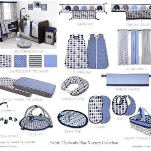 Bacati - Elephants Blue/grey Hamper