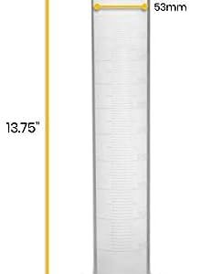 EISCO Plastic Graduated Cylinder, 500mL - Class B - Stable Hexagonal Base - Premium Polypropylene - Lab Cylinder, Measuring Cylinder