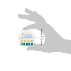 Micro Essential Lab 2210 Plastic Hydrion Vivid Short Range pH Test Paper Dispenser, 4.5 - 8.5 pH, Single Roll