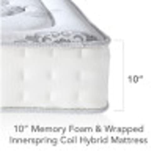 Classic Brands Decker Memory Foam and Innerspring Hybrid 10-Inch Mattress, Mattress in a Box, King