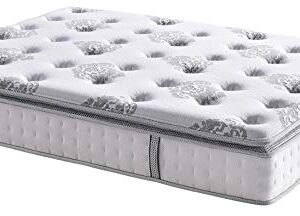 Classic Brands Mercer Cool Gel Memory Foam and Innerspring Hybrid 12-Inch Pillow Top Mattress, Mattress in a Box, California King