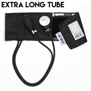 MDF Instruments, Calibra Aneroid Premium Professional Sphygmomanometer, Blood Pressure Monitor with Adult Cuff & Carrying Case, Lifetime Calibration, White Dial, Black Cuff, MDF808M11