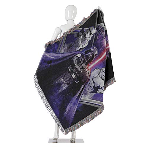 NORTHWEST Star Wars Woven Tapestry Throw Blanket, 48" x 60", Midnight Vader