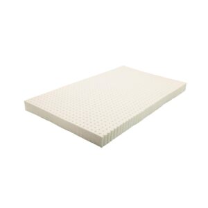 3" inch organic latex mattress topper pad (medium, queen size) gols certified, back pain relief support, hypoallergenic, cooling and breathable