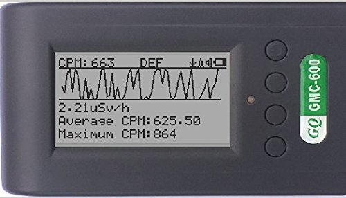 GQ Radiation Detector Dosimeter, GMC-600 Plus, Battery Powered, Wi-Fi Connectivity and Data Logging, High Sensitive, Alpha, Beta, Gamma, X-ray, Lithium-Ion