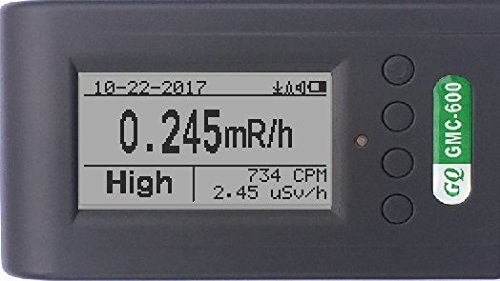 GQ Radiation Detector Dosimeter, GMC-600 Plus, Battery Powered, Wi-Fi Connectivity and Data Logging, High Sensitive, Alpha, Beta, Gamma, X-ray, Lithium-Ion