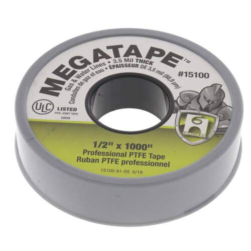 PTFE MEGATAPE, 1/2" x 1000" (Grey)