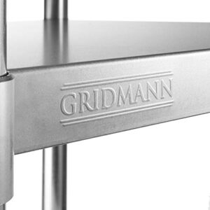 GRIDMANN Stainless Steel Work Table 72 x 24 Inches, NSF Commercial Kitchen Prep Table with Under Shelf for Restaurant and Home