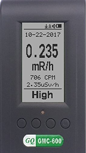 GQ Radiation Detector Dosimeter, GMC-600 Plus, Battery Powered, Wi-Fi Connectivity and Data Logging, High Sensitive, Alpha, Beta, Gamma, X-ray, Lithium-Ion