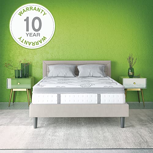 Classic Brands Gramercy Cool Gel Memory Foam and Innerspring Hybrid 14-Inch Euro Pillow Top Mattress | Bed-in-a-Box California King