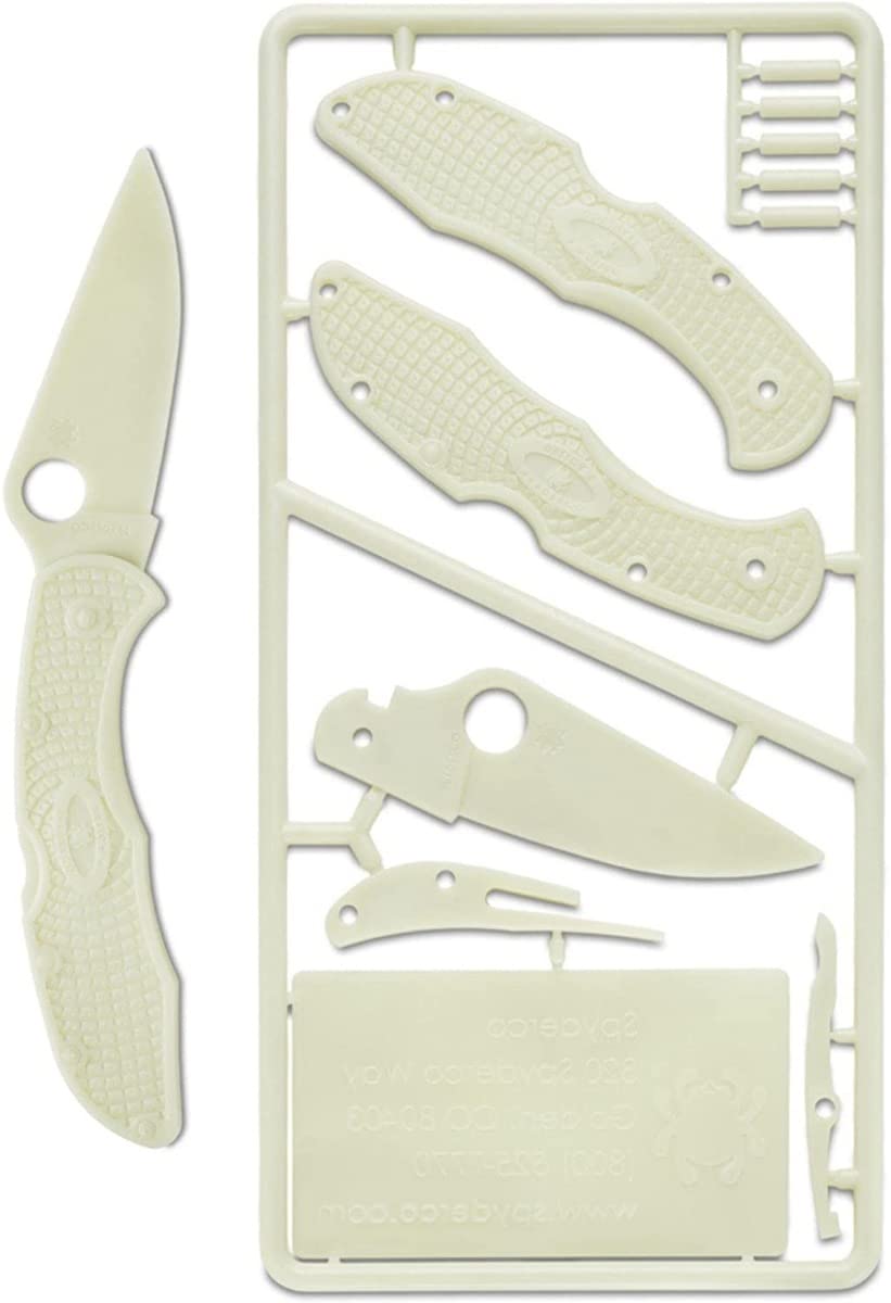 Spyderco Delica 4 Plastic Knife Kit - Glow-in-the-Dark and Easy Customization - PLKIT1