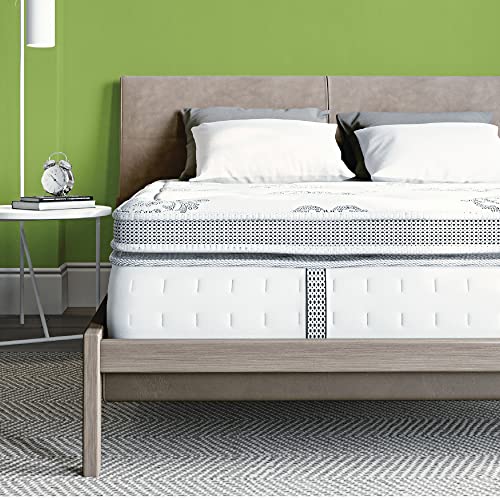 Classic Brands Gramercy Cool Gel Memory Foam and Innerspring Hybrid 14-Inch Euro Pillow Top Mattress | Bed-in-a-Box California King