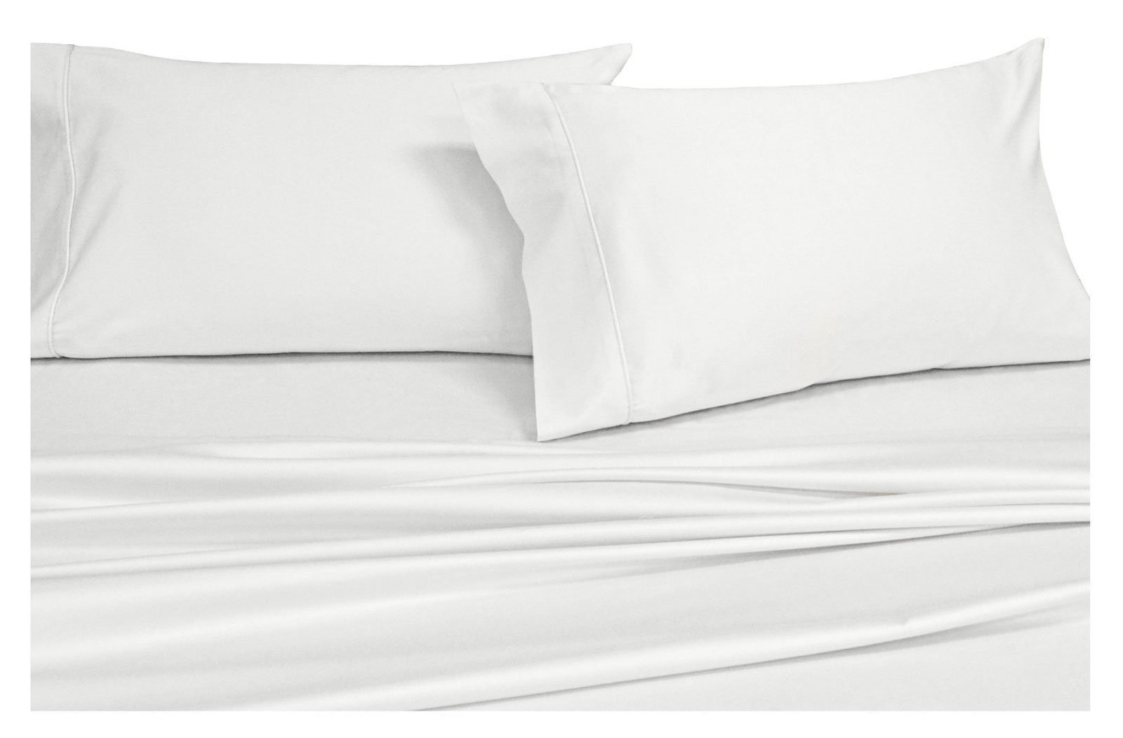 Royal Hotel's Solid White King Size 7PC Bedding Set 650-Thread-Count Cotton-Blend Wrinkle-Free