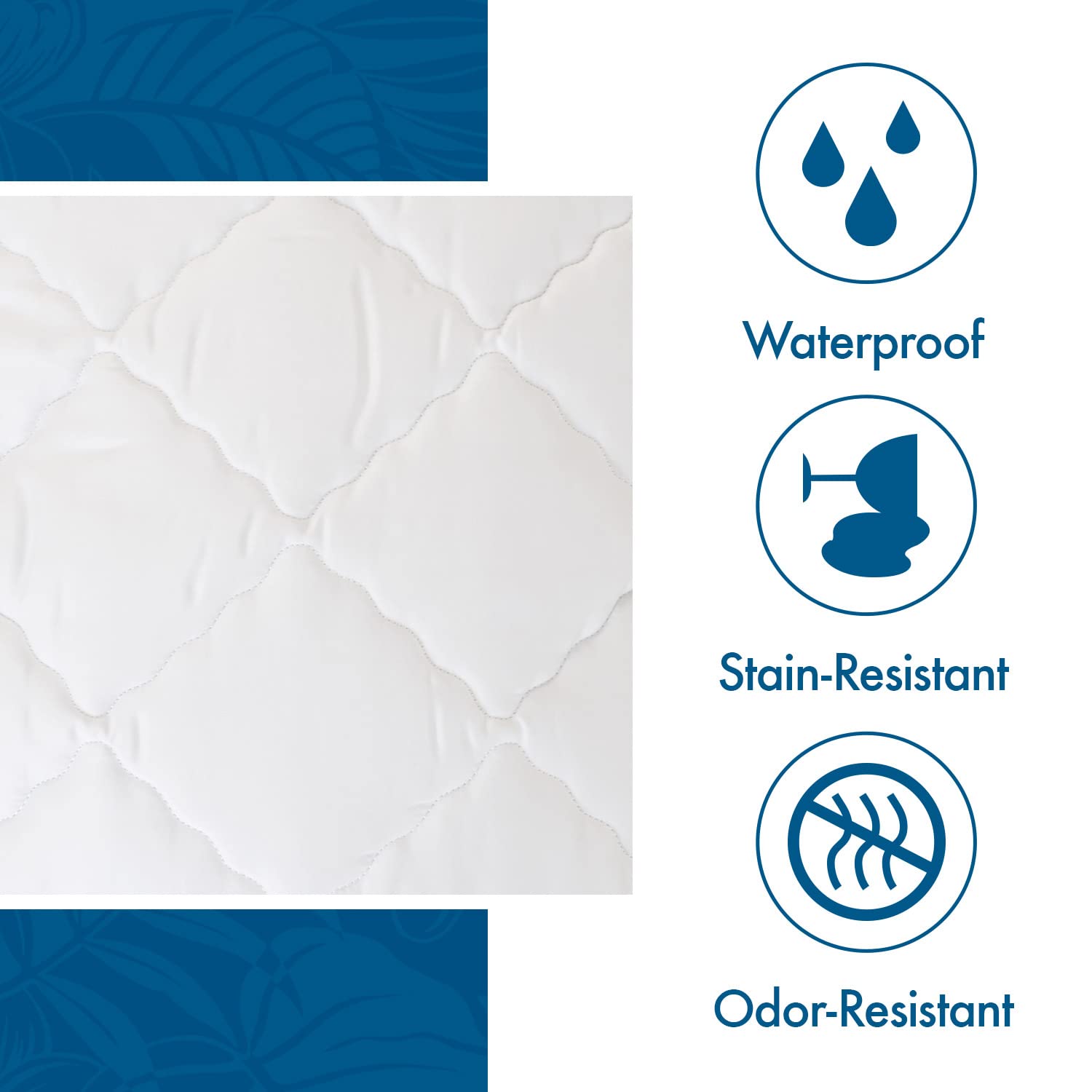 Tommy Bahama Triple Protection Stain Release Waterproof Mattress Pad Twin XL