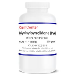 polyvinlypyrrolidone, povidone, (pvp-40),k-30, ultra pure, 100 grams