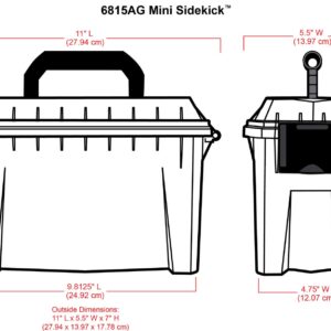 ArtBin 6815AG Mini Sidekick Carrying Case, Portable Art & Craft Organizer with Handle, [1] Plastic Storage Case, Clear