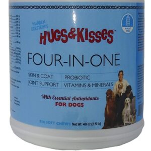 HUGS & KISSES Warren Eckstein's Four-in-One Dog Vitamin Mineral Supplement Treats