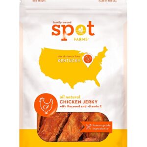 Spot Farms All Natural Human Grade Dog Treats, Chicken Jerky With Flaxseed And Vitamin E, 12.5 Ounce