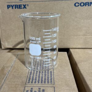 PYREX Heavy Duty Griffin 1003 150mL Beaker Double Scale Graduated; Each