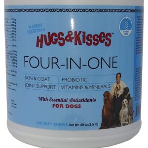 HUGS & KISSES Warren Eckstein's Four-in-One Dog Vitamin Mineral Supplement Treats