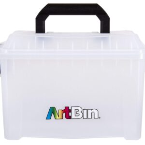 ArtBin 6815AG Mini Sidekick Carrying Case, Portable Art & Craft Organizer with Handle, [1] Plastic Storage Case, Clear