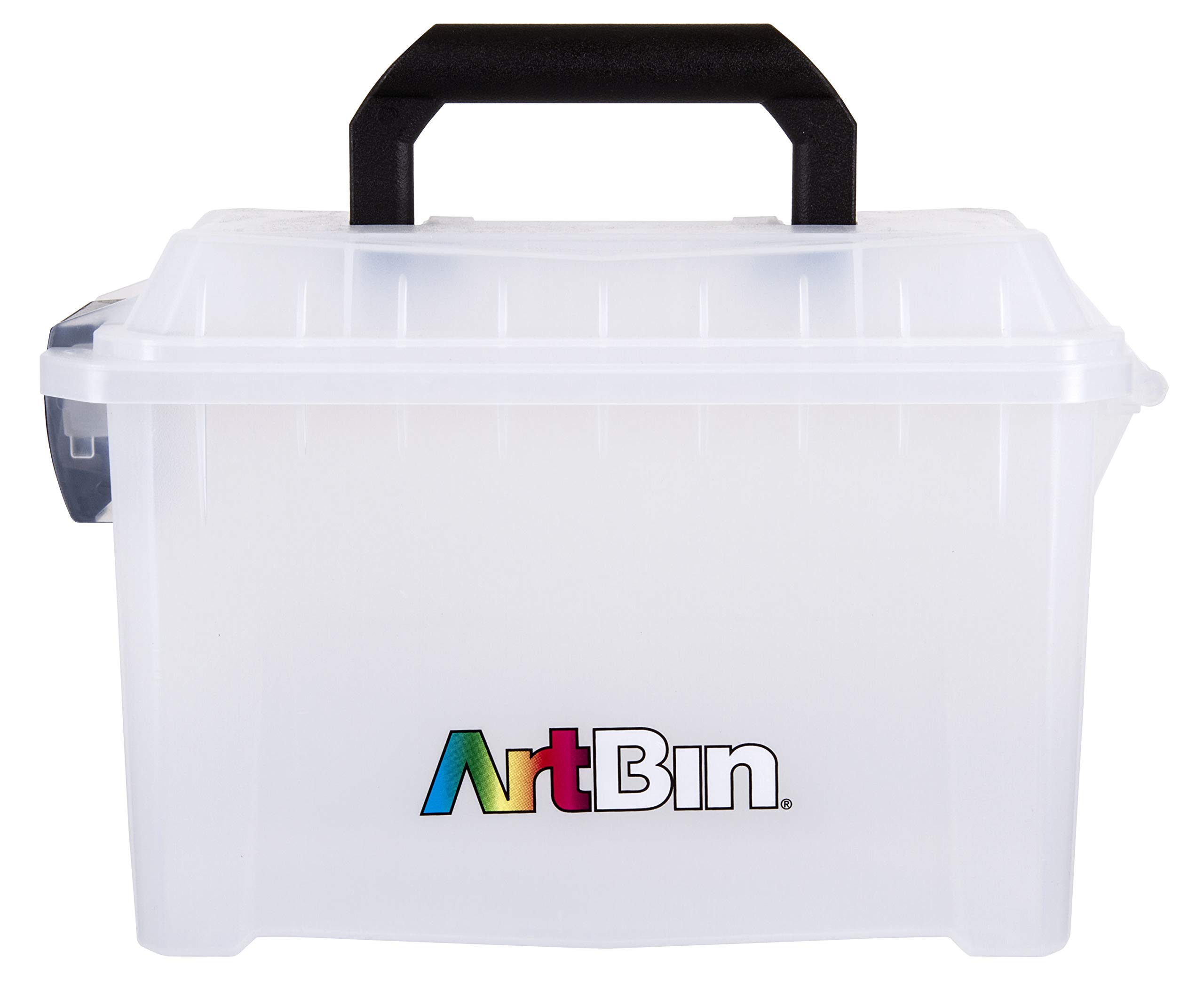 ArtBin 6815AG Mini Sidekick Carrying Case, Portable Art & Craft Organizer with Handle, [1] Plastic Storage Case, Clear