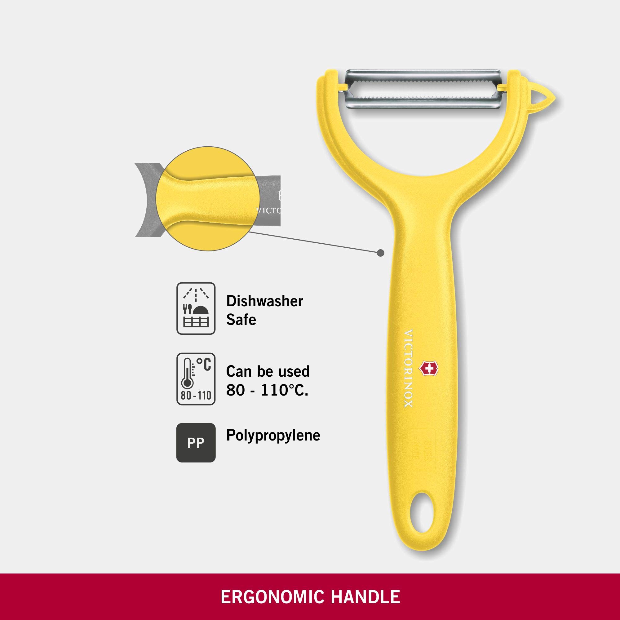 Victorinox VIC-7.6079.8 Specialty Knives & Tools Peelers Universal Micro-Serrated Yellow