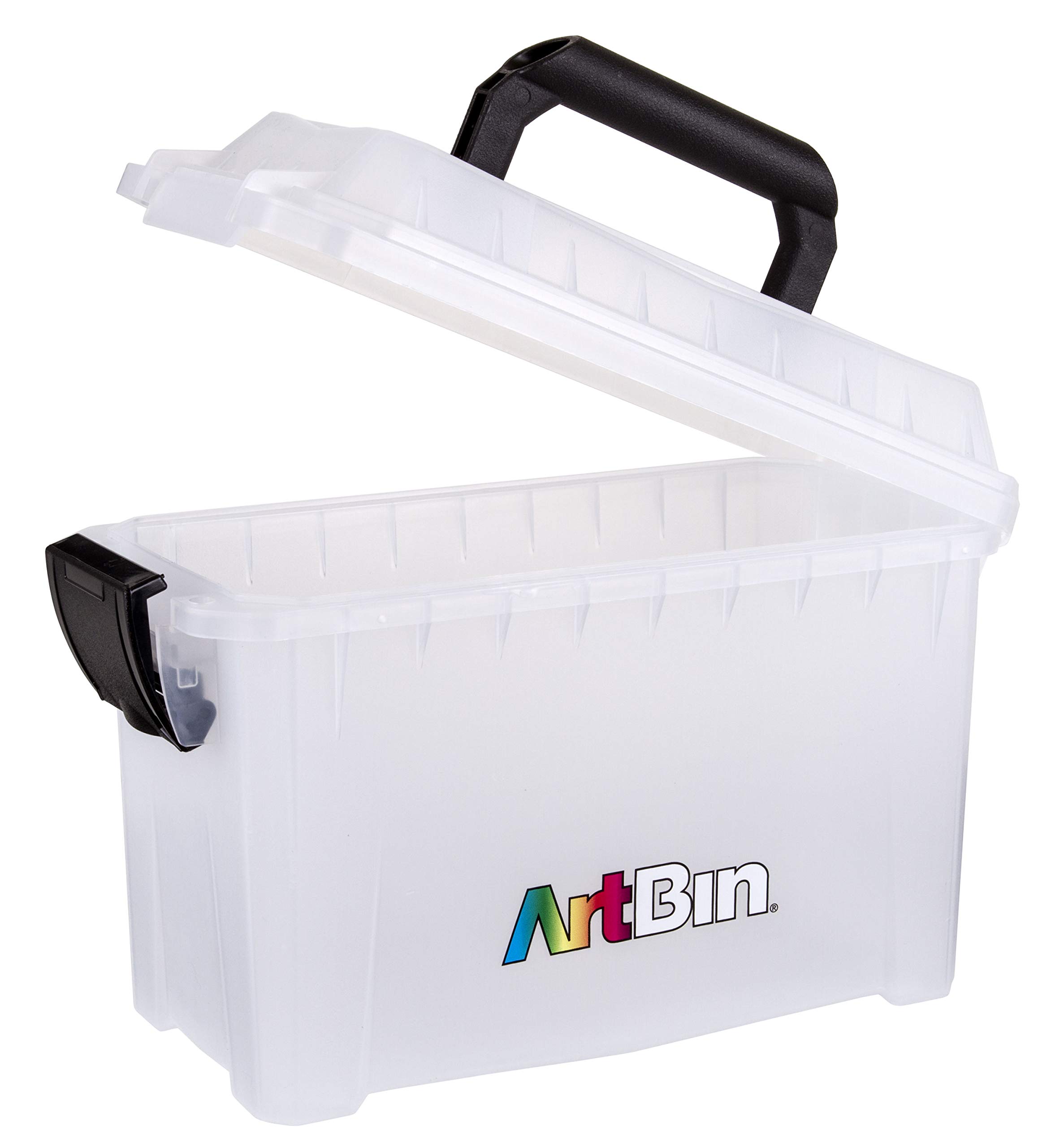 ArtBin 6815AG Mini Sidekick Carrying Case, Portable Art & Craft Organizer with Handle, [1] Plastic Storage Case, Clear