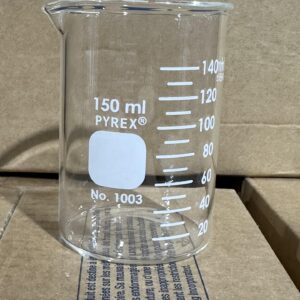 PYREX Heavy Duty Griffin 1003 150mL Beaker Double Scale Graduated; Each