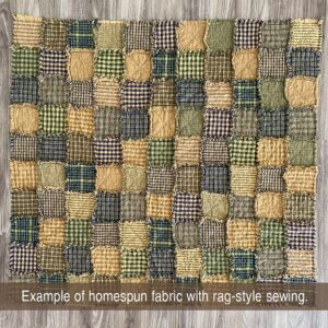 40 Cozy Charm Pack, 6 inch Precut Cotton Homespun Fabric Squares by JCS