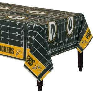 Green Bay Packers Plastic Table Cover - 54" x 96" (1 Piece) - Vibrant, Durable Plastic, Perfect for Tailgates & Game Day Parties