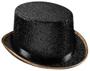 dress up america top hats for adults - shiny tuxedo hat for men and women - costume magician hat (black)