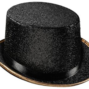 Dress Up America Top Hats for Adults - Shiny Tuxedo Hat for Men and Women - Costume Magician Hat (Black)