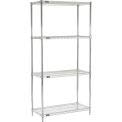 Nexel 5 Tier Chrome Wire Shelving Starter Unit, 36" W x 18" D x 86" H