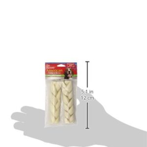 Pet Factory American Beefhide 6" Braided Sticks Dog Chew Treats - Natural Flavor, 2 Count/1 Pack