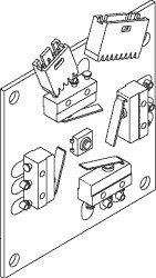 switch back pcb assembly for pelton & crane pcb723