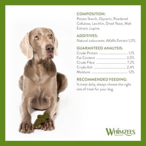 WHIMZEES Alligator, Natural and Grain Free Dog Dental Sticks, Dog Chews for Medium Breeds, 12 Pieces, Size M