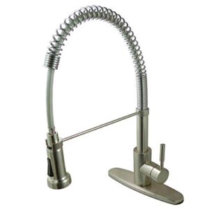 kingston brass gsy8888dl concord pre-rinse kitchen faucet, 10-1/16 inch in spout reach, brushed nickel