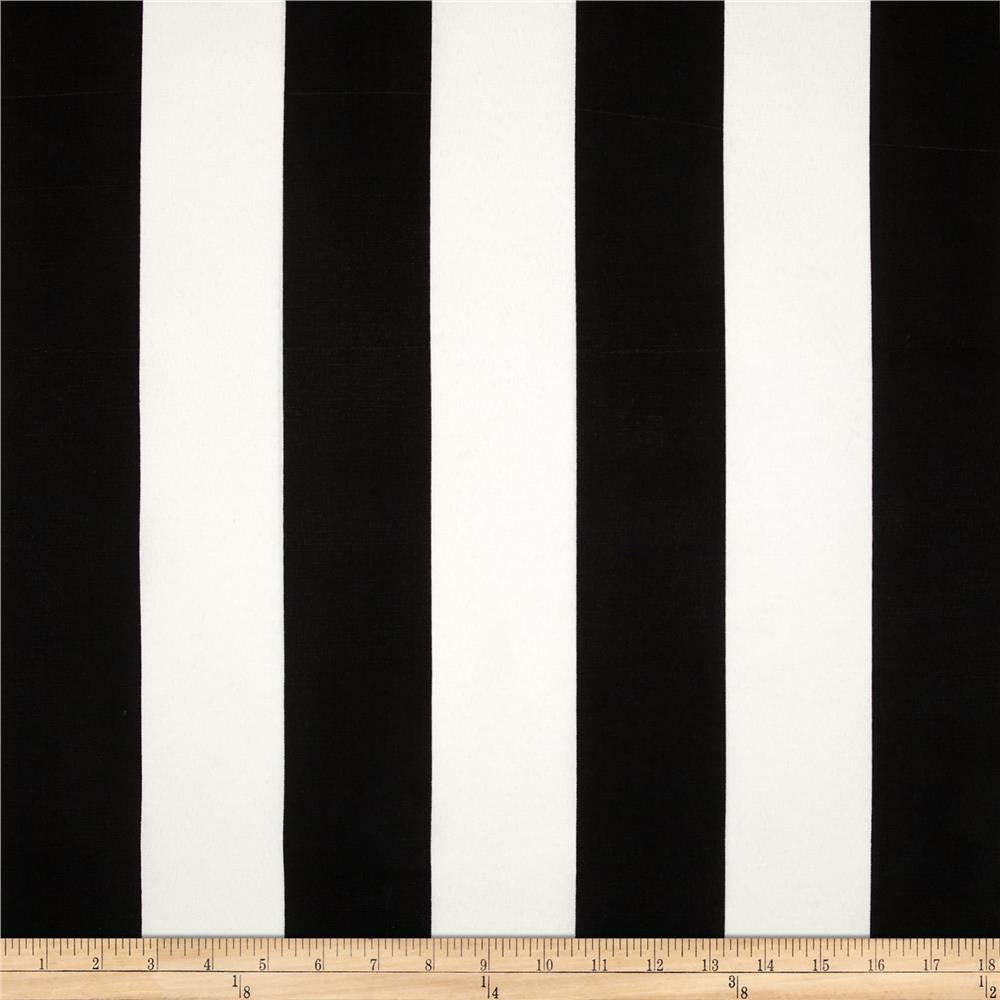 Premier Prints Indoor/Outdoor Vertical Stripe Black, Fabric by the Yard