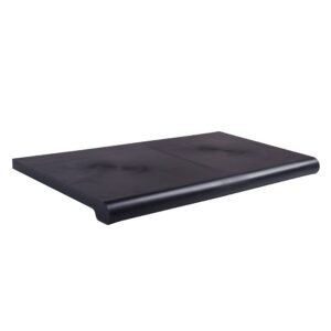 only garment racks 13''d x 24''l injection molded bullnose shelves - black - set of (4) shelves