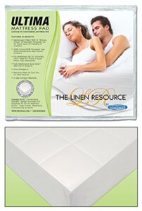 linen resourse waterbed mattress pad fully fitted heavy quilted super single