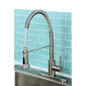 Kingston Brass GSY8888DL Concord Pre-Rinse Kitchen Faucet, 10-1/16 inch in Spout Reach, Brushed Nickel