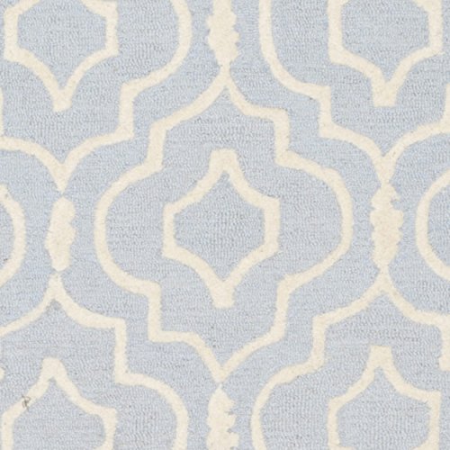 SAFAVIEH Cambridge Collection Area Rug - 9' x 12', Light Blue & Ivory, Handmade Moroccan Wool, Ideal for High Traffic Areas in Living Room, Bedroom (CAM141A)