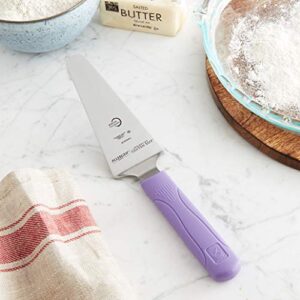 Mercer Culinary Millennia Pie Server/Spatula, 5 Inch x 2 Inch Blade, Purple Handle,