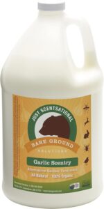 just scentsational bare ground solutions gar-128 all natural liquid garlic barrier and repellent, 128 oz (1 gallon)