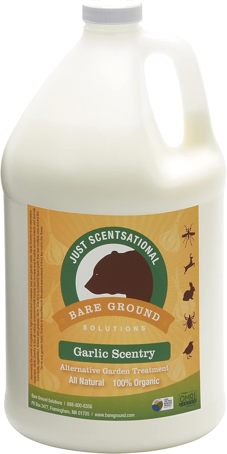 Just Scentsational Bare Ground Solutions GAR-128 All Natural Liquid Garlic Barrier and Repellent, 128 oz (1 Gallon)