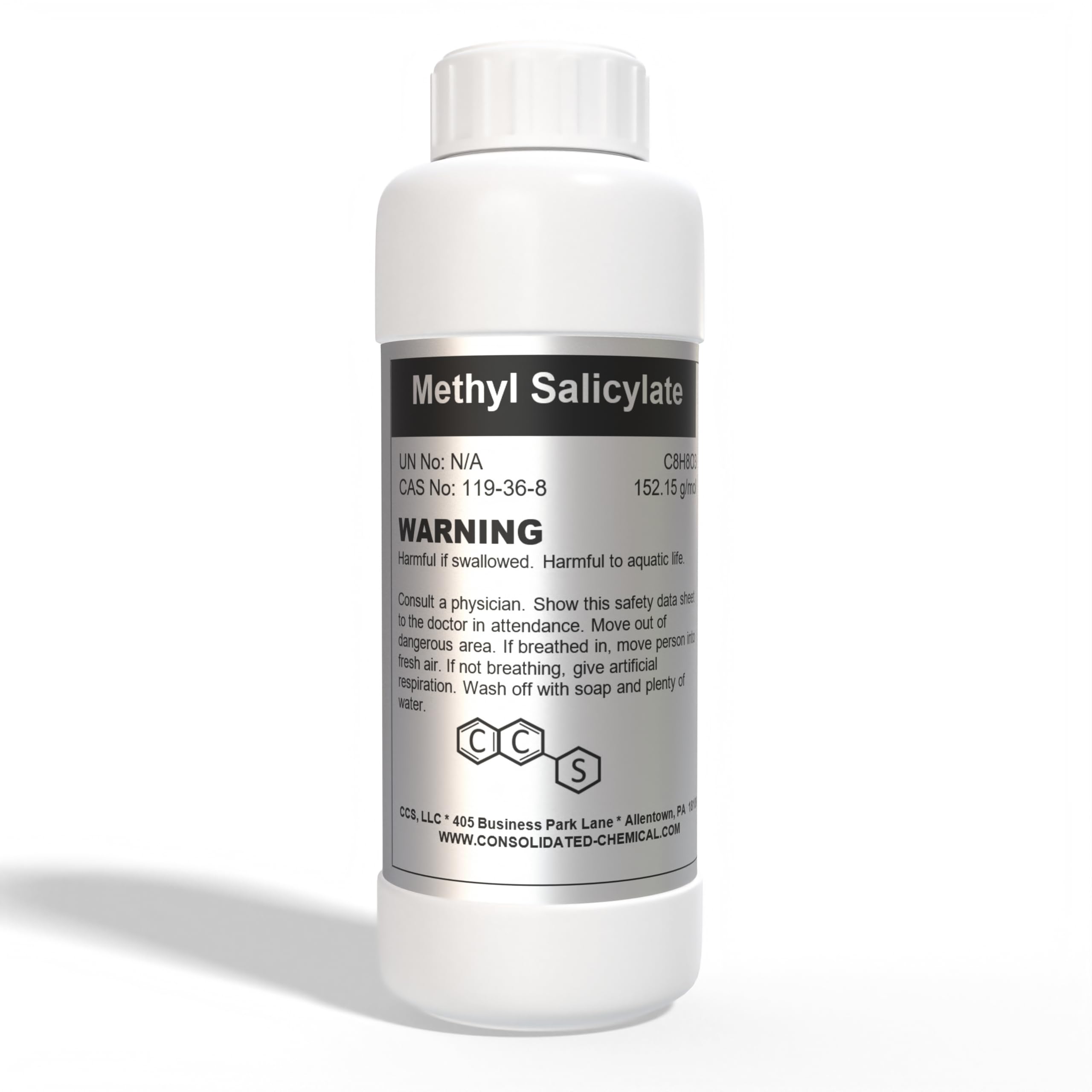 Methyl Salicylate (Oil of Wintergreen) | High Purity - New Tamper-Evident Sealed Bottles| Made in USA - 500mL (16 Fl Oz)