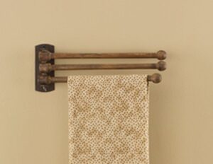 park designs 3 prong wood towel rack